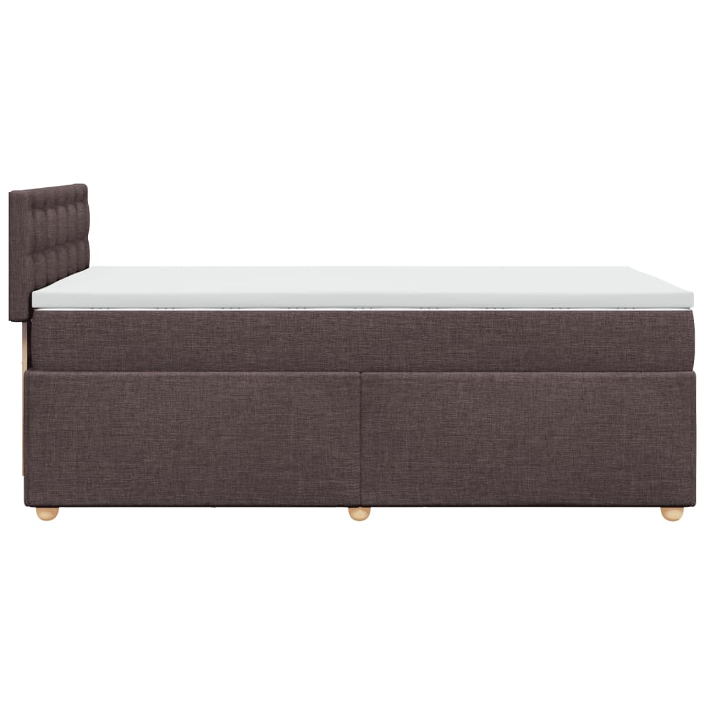 Boxspring met matras stof donkerbruin 90x190 cm Bedden & bedframes | Creëer jouw Trendy Thuis | Gratis bezorgd & Retour | Trendy.nl