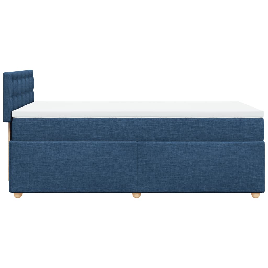 Boxspring met matras stof blauw 90x190 cm Bedden & bedframes | Creëer jouw Trendy Thuis | Gratis bezorgd & Retour | Trendy.nl