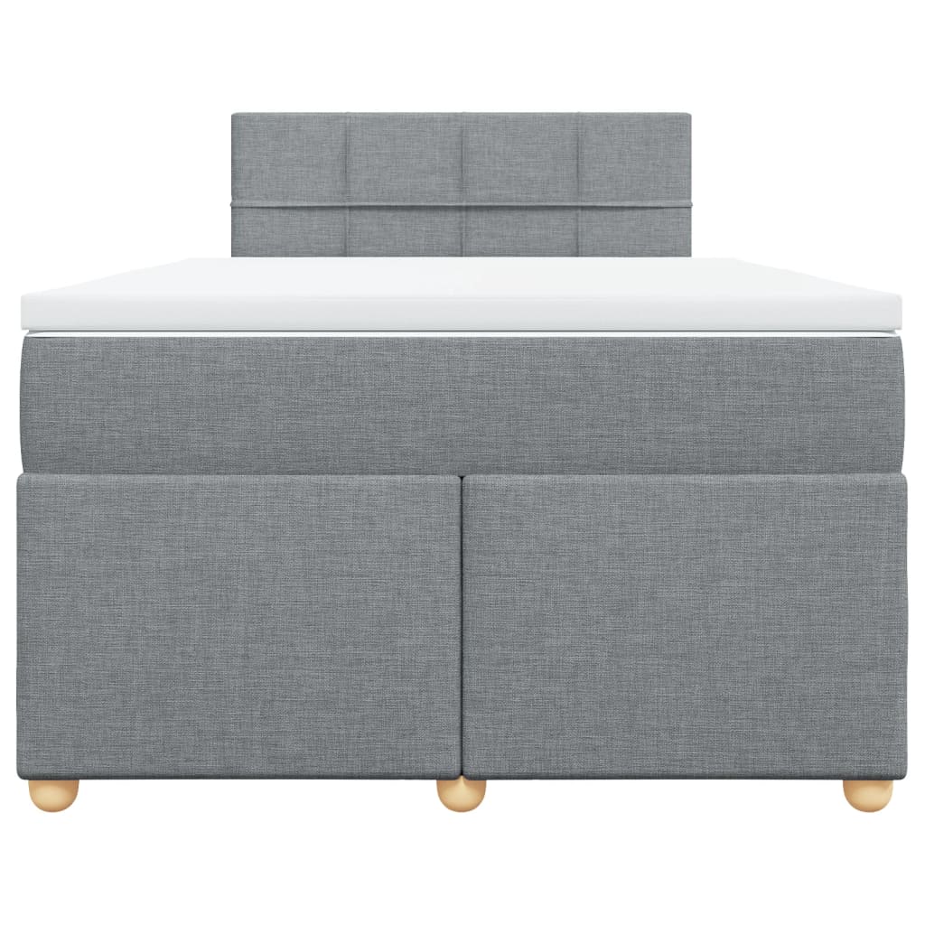 Boxspring met matras stof lichtgrijs 120x190 cm Bedden & bedframes | Creëer jouw Trendy Thuis | Gratis bezorgd & Retour | Trendy.nl