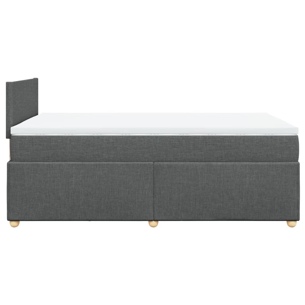 Boxspring met matras stof donkergrijs 120x200 cm Bedden & bedframes | Creëer jouw Trendy Thuis | Gratis bezorgd & Retour | Trendy.nl