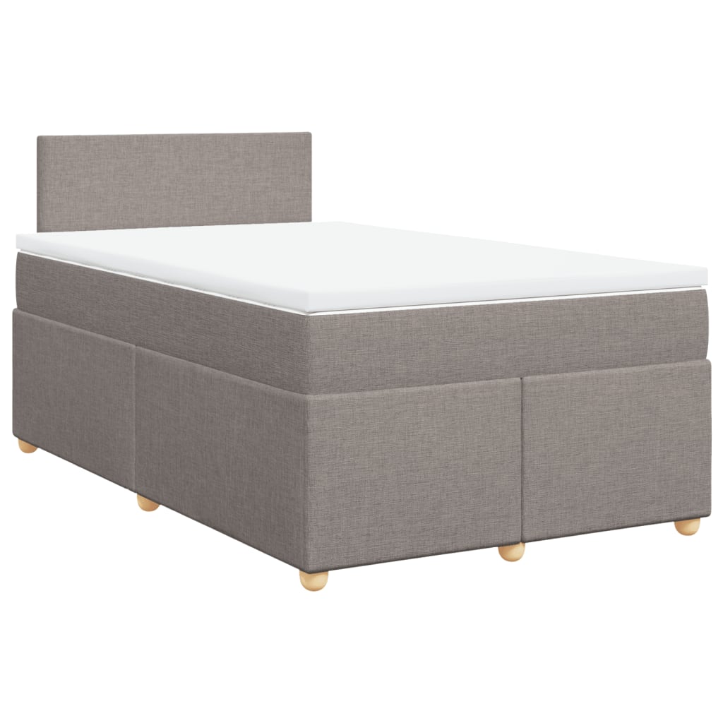 Boxspring met matras stof taupe 120x200 cm Bedden & bedframes | Creëer jouw Trendy Thuis | Gratis bezorgd & Retour | Trendy.nl