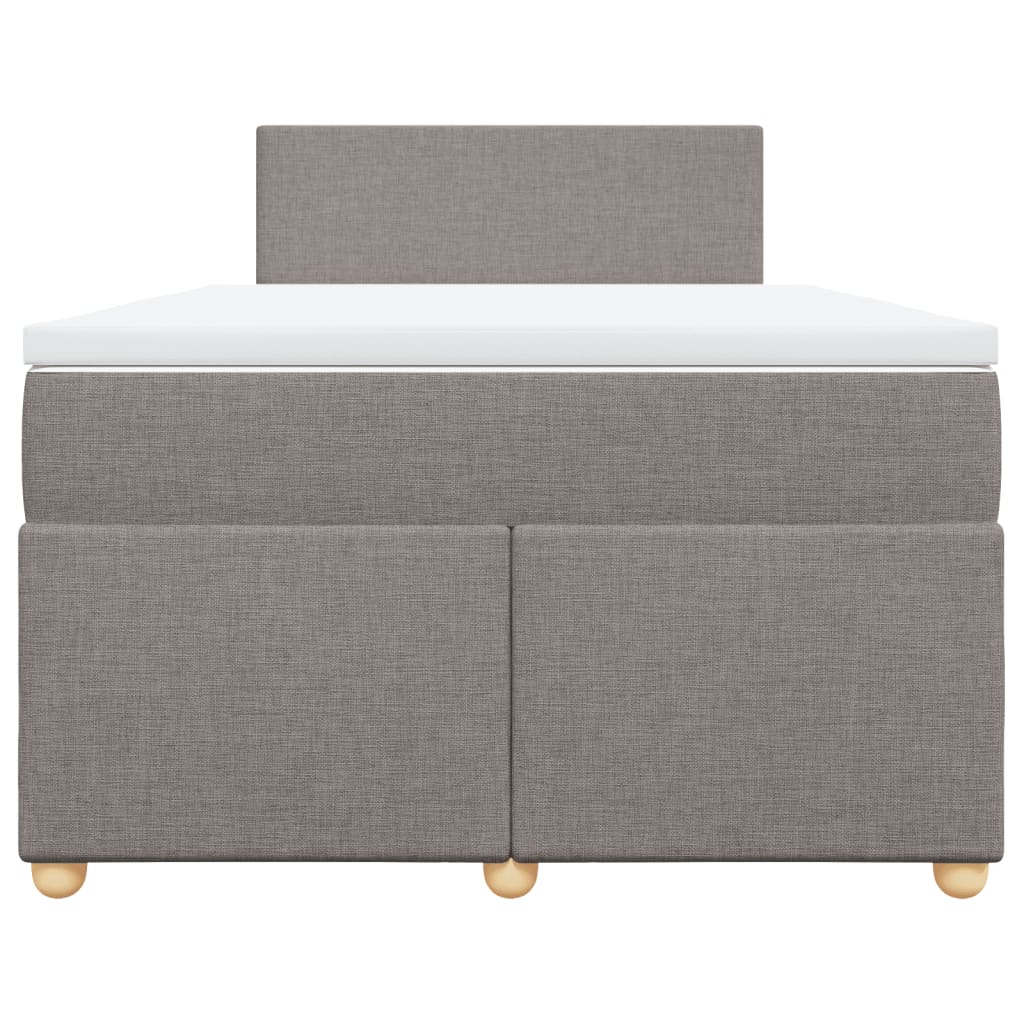 Boxspring met matras stof taupe 120x200 cm Bedden & bedframes | Creëer jouw Trendy Thuis | Gratis bezorgd & Retour | Trendy.nl