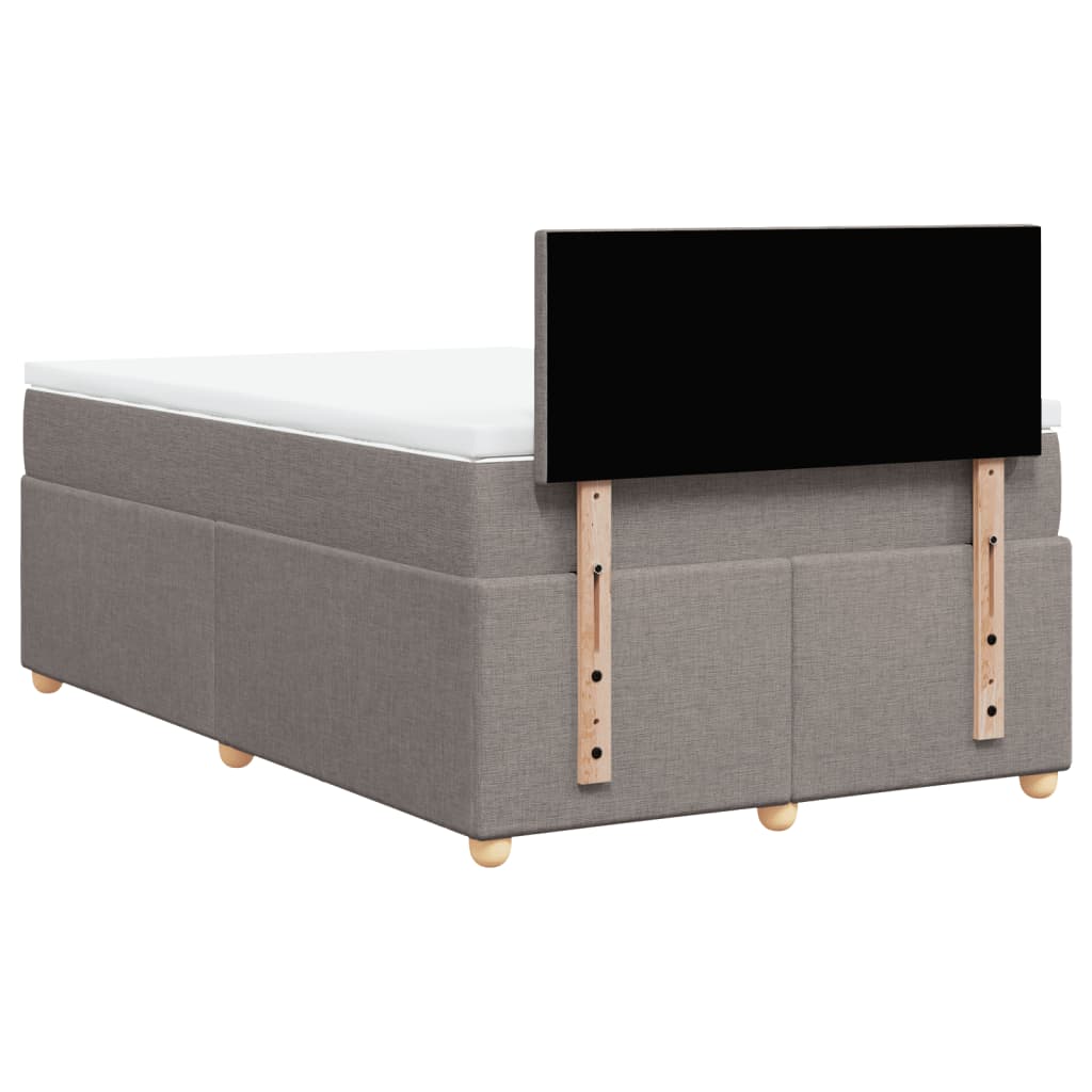 Boxspring met matras stof taupe 120x200 cm Bedden & bedframes | Creëer jouw Trendy Thuis | Gratis bezorgd & Retour | Trendy.nl