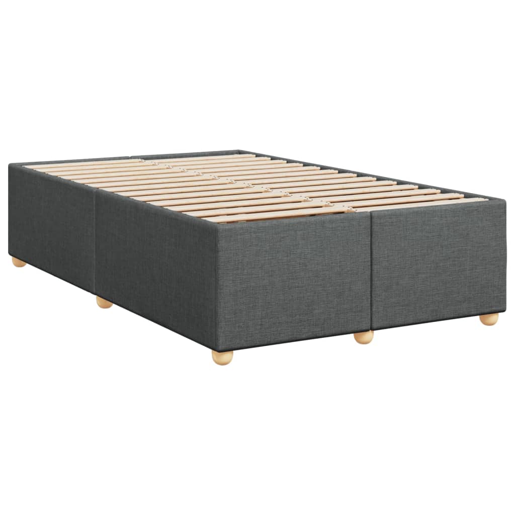 Boxspring met matras stof donkergrijs 120x200 cm Bedden & bedframes | Creëer jouw Trendy Thuis | Gratis bezorgd & Retour | Trendy.nl