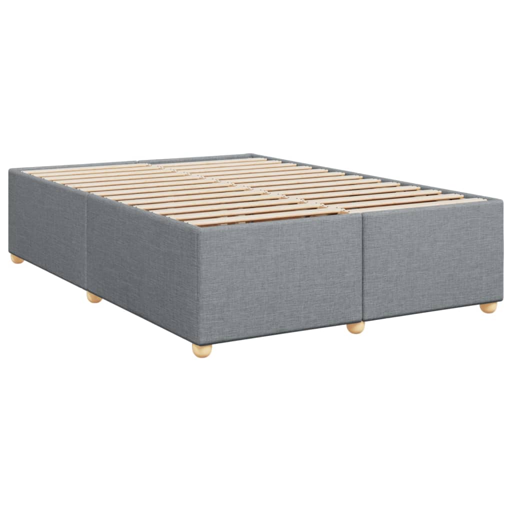 Boxspring met matras stof lichtgrijs 140x190 cm Bedden & bedframes | Creëer jouw Trendy Thuis | Gratis bezorgd & Retour | Trendy.nl