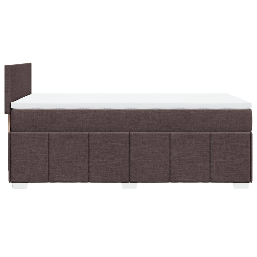 Boxspring met matras stof donkerbruin 90x190 cm Bedden & bedframes | Creëer jouw Trendy Thuis | Gratis bezorgd & Retour | Trendy.nl