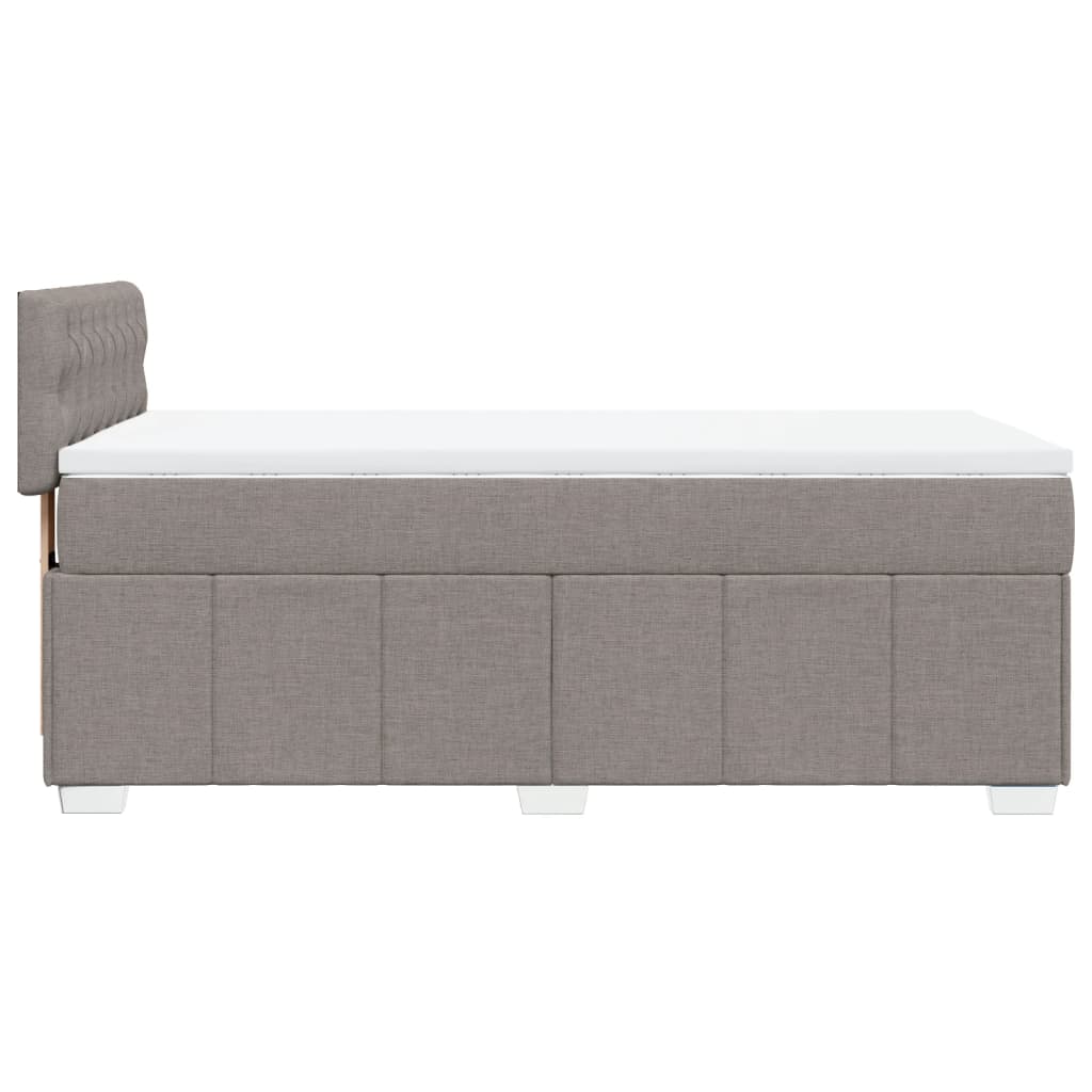 Boxspring met matras stof taupe 90x190 cm Bedden & bedframes | Creëer jouw Trendy Thuis | Gratis bezorgd & Retour | Trendy.nl