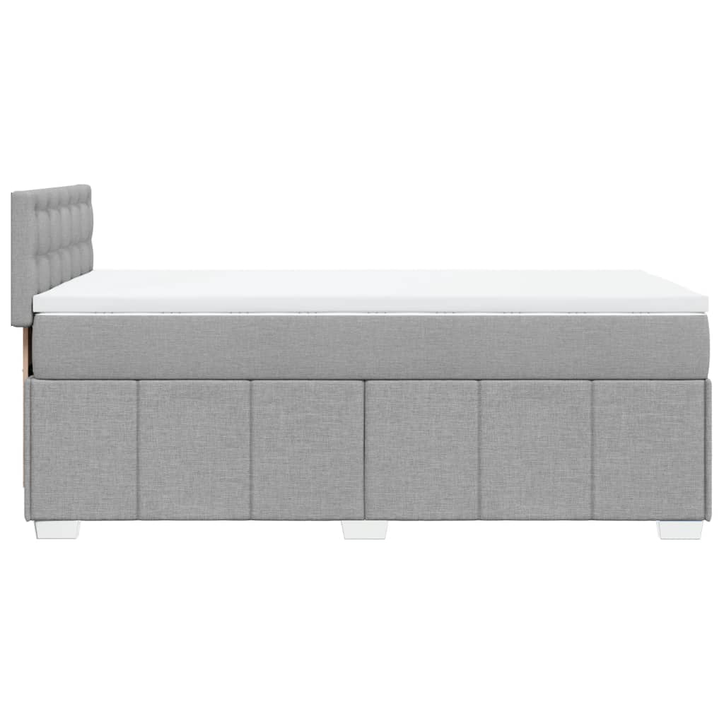 Boxspring met matras stof lichtgrijs 90x190 cm