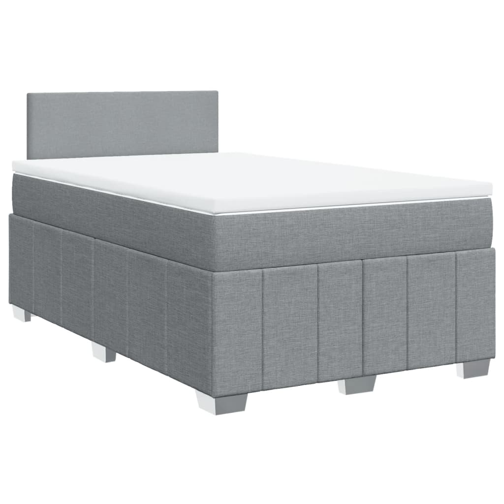 Boxspring met matras stof lichtgrijs 120x190 cm Bedden & bedframes | Creëer jouw Trendy Thuis | Gratis bezorgd & Retour | Trendy.nl