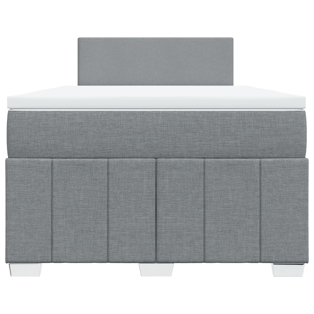 Boxspring met matras stof lichtgrijs 120x190 cm Bedden & bedframes | Creëer jouw Trendy Thuis | Gratis bezorgd & Retour | Trendy.nl