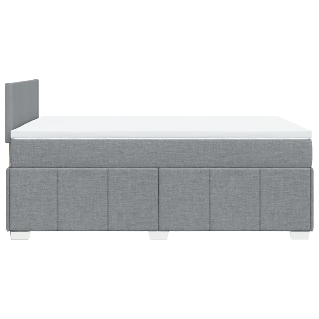 Boxspring met matras stof lichtgrijs 120x190 cm Bedden & bedframes | Creëer jouw Trendy Thuis | Gratis bezorgd & Retour | Trendy.nl