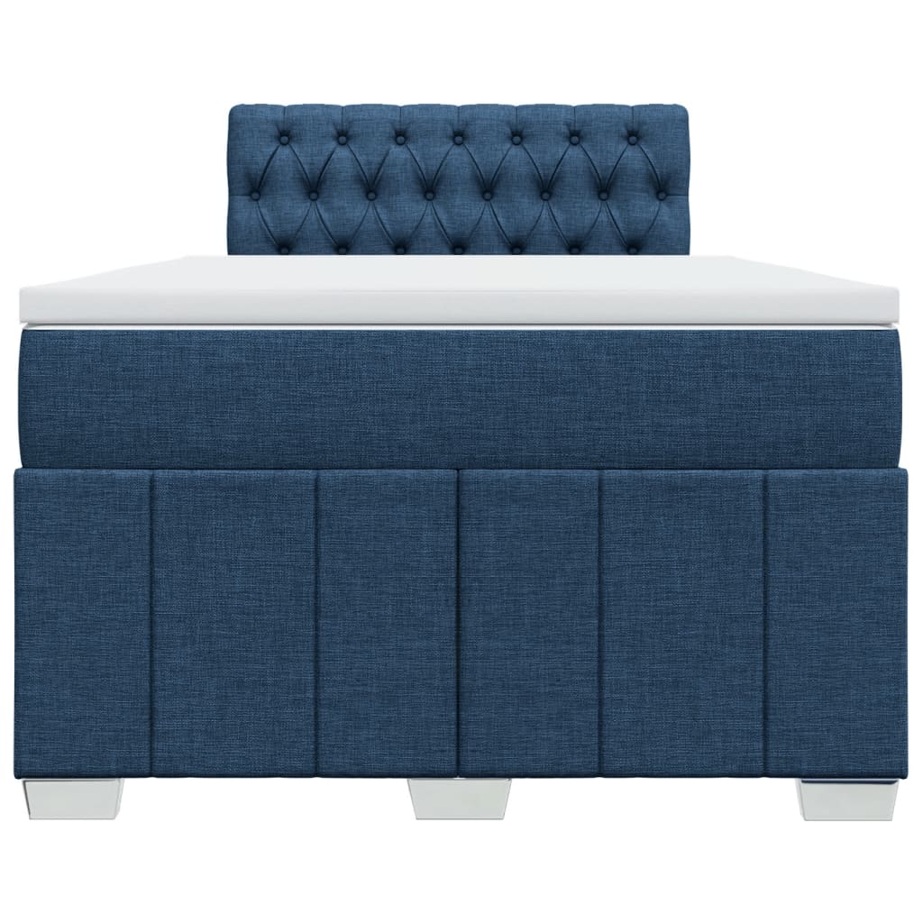 Boxspring met matras stof blauw 120x190 cm Bedden & bedframes | Creëer jouw Trendy Thuis | Gratis bezorgd & Retour | Trendy.nl