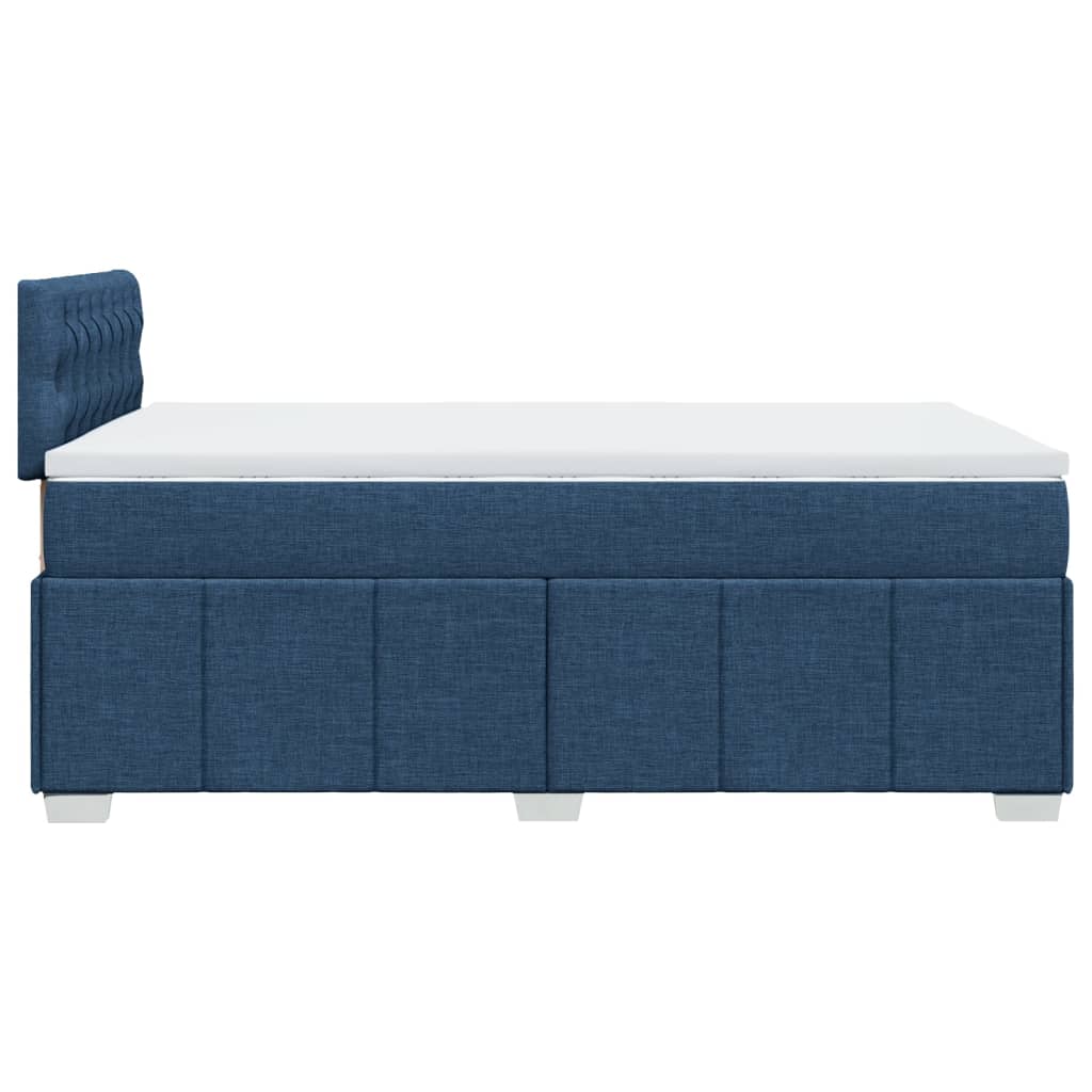 Boxspring met matras stof blauw 120x190 cm Bedden & bedframes | Creëer jouw Trendy Thuis | Gratis bezorgd & Retour | Trendy.nl