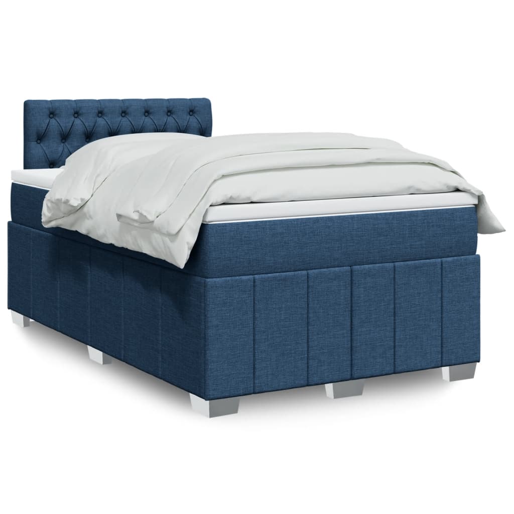 Boxspring met matras stof blauw 120x190 cm Bedden & bedframes | Creëer jouw Trendy Thuis | Gratis bezorgd & Retour | Trendy.nl