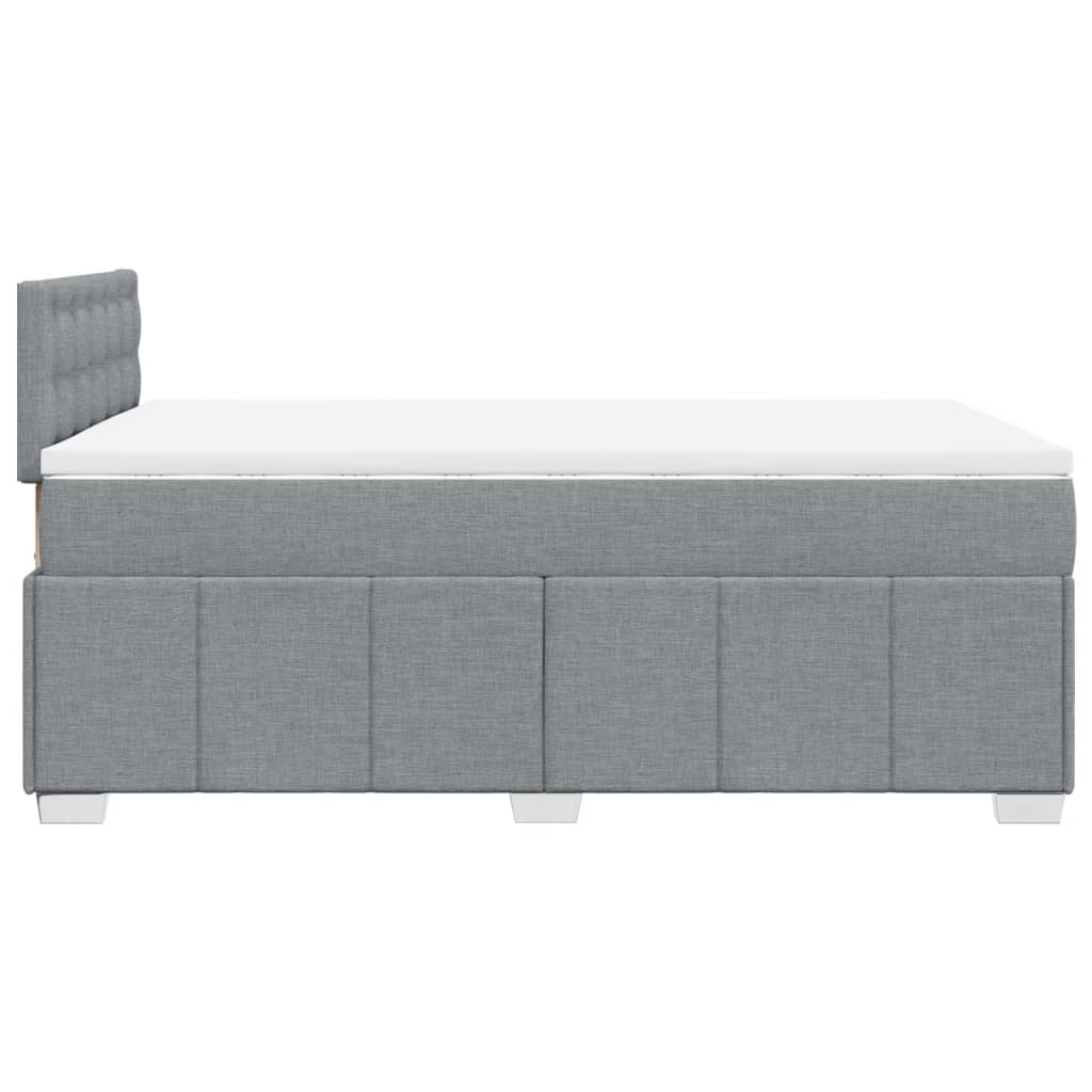 Boxspring met matras stof lichtgrijs 120x190 cm Bedden & bedframes | Creëer jouw Trendy Thuis | Gratis bezorgd & Retour | Trendy.nl