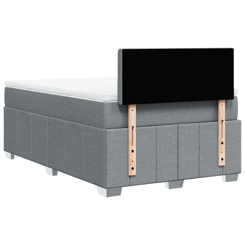 Boxspring met matras stof lichtgrijs 120x190 cm Bedden & bedframes | Creëer jouw Trendy Thuis | Gratis bezorgd & Retour | Trendy.nl