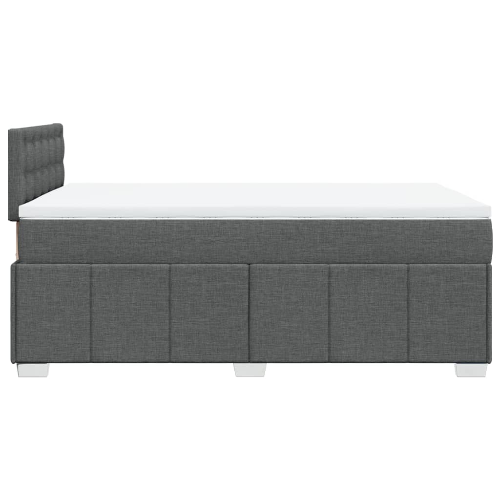 Boxspring met matras stof donkergrijs 120x190 cm Bedden & bedframes | Creëer jouw Trendy Thuis | Gratis bezorgd & Retour | Trendy.nl