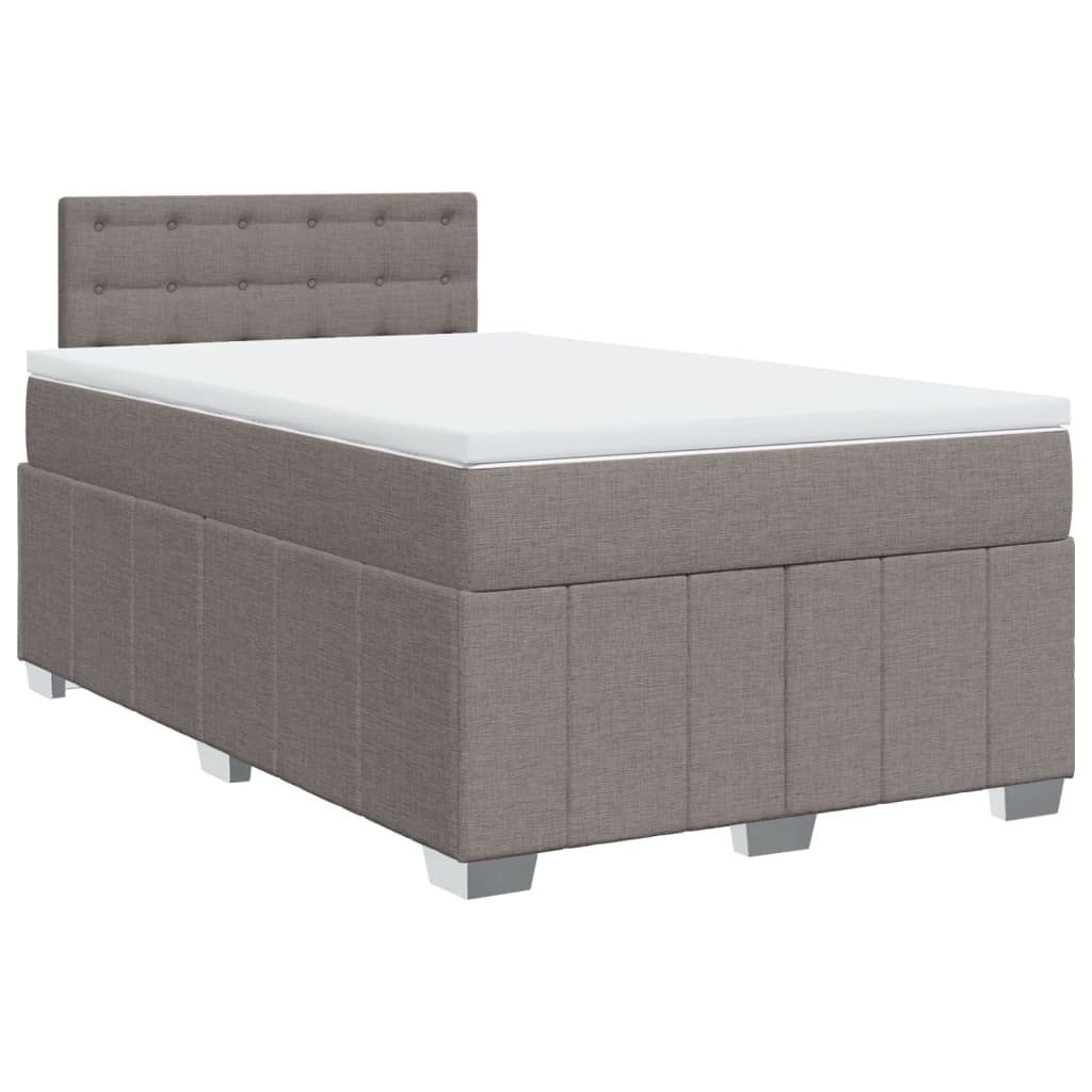 Boxspring met matras stof taupe 120x190 cm Bedden & bedframes | Creëer jouw Trendy Thuis | Gratis bezorgd & Retour | Trendy.nl