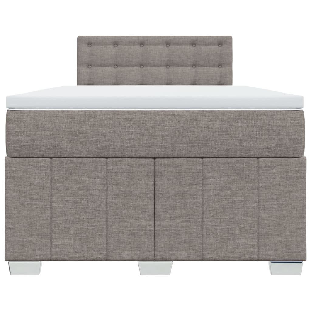 Boxspring met matras stof taupe 120x190 cm Bedden & bedframes | Creëer jouw Trendy Thuis | Gratis bezorgd & Retour | Trendy.nl