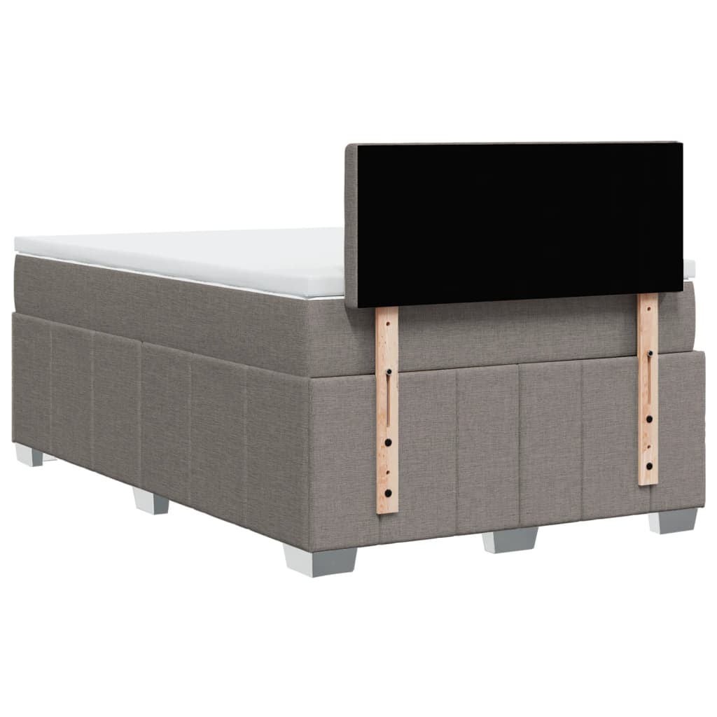 Boxspring met matras stof taupe 120x190 cm Bedden & bedframes | Creëer jouw Trendy Thuis | Gratis bezorgd & Retour | Trendy.nl