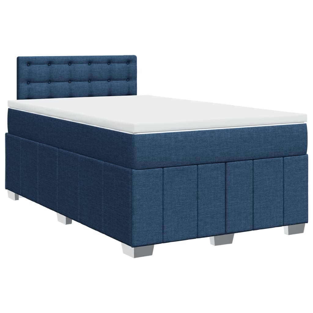 Boxspring met matras stof blauw 120x190 cm Bedden & bedframes | Creëer jouw Trendy Thuis | Gratis bezorgd & Retour | Trendy.nl