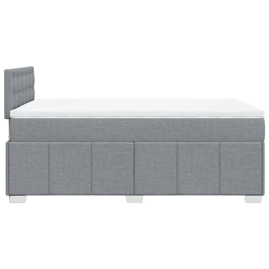 Boxspring met matras stof lichtgrijs 120x200 cm Bedden & bedframes | Creëer jouw Trendy Thuis | Gratis bezorgd & Retour | Trendy.nl