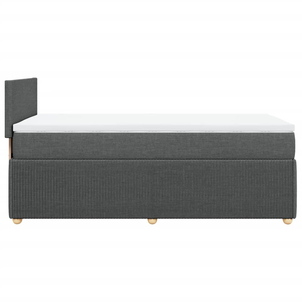 Boxspring met matras stof donkergrijs 90x190 cm Bedden & bedframes | Creëer jouw Trendy Thuis | Gratis bezorgd & Retour | Trendy.nl