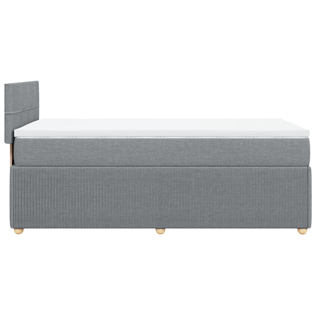 Boxspring met matras stof lichtgrijs 90x190 cm Bedden & bedframes | Creëer jouw Trendy Thuis | Gratis bezorgd & Retour | Trendy.nl