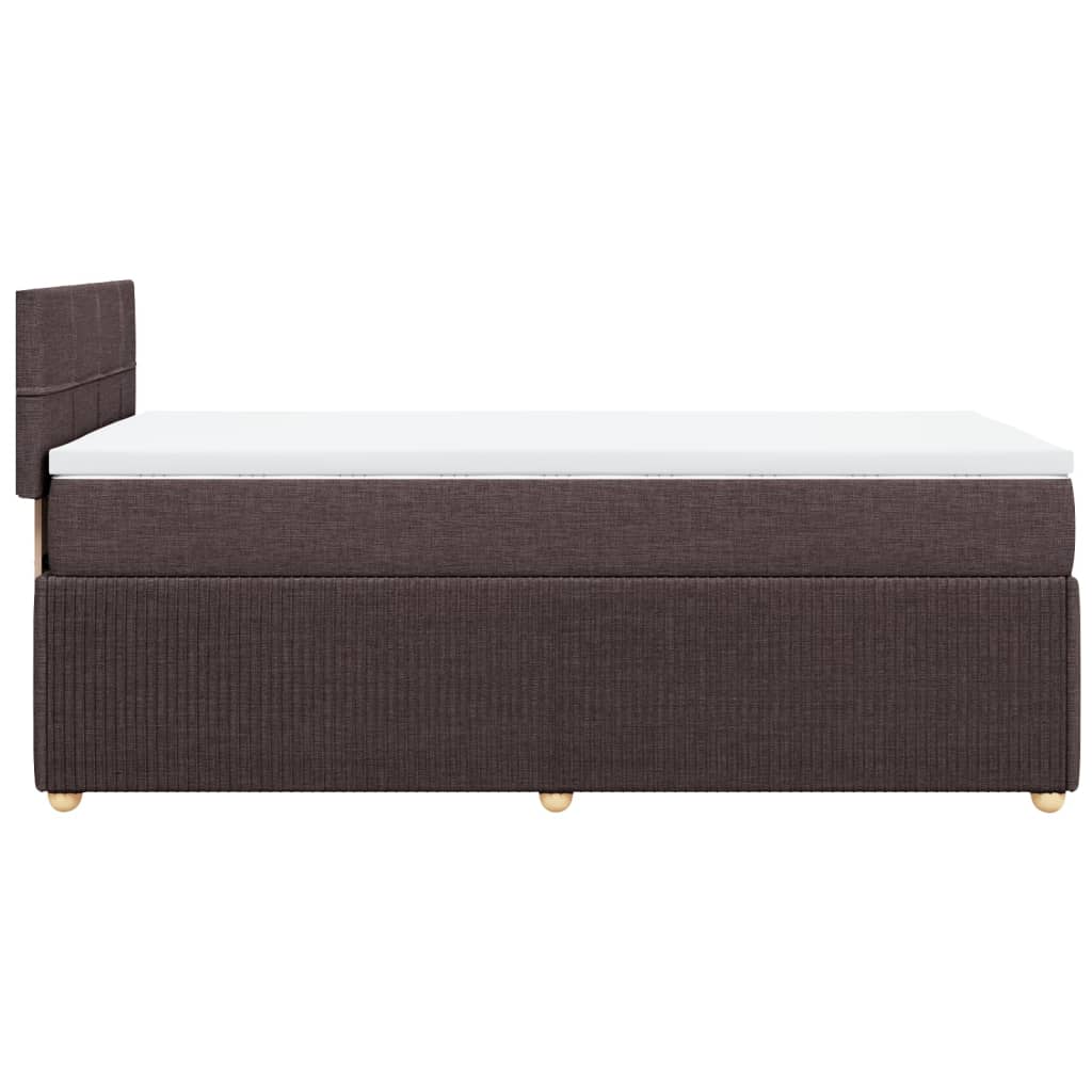 Boxspring met matras stof donkerbruin 90x190 cm Bedden & bedframes | Creëer jouw Trendy Thuis | Gratis bezorgd & Retour | Trendy.nl