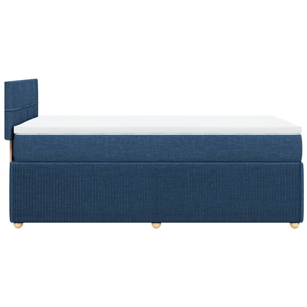 Boxspring met matras stof blauw 90x190 cm Bedden & bedframes | Creëer jouw Trendy Thuis | Gratis bezorgd & Retour | Trendy.nl