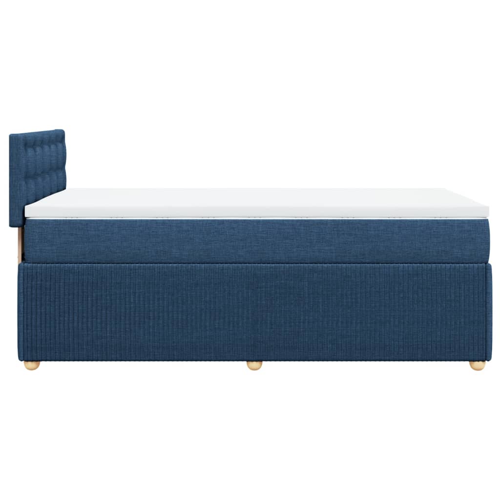 Boxspring met matras stof blauw 90x190 cm Bedden & bedframes | Creëer jouw Trendy Thuis | Gratis bezorgd & Retour | Trendy.nl