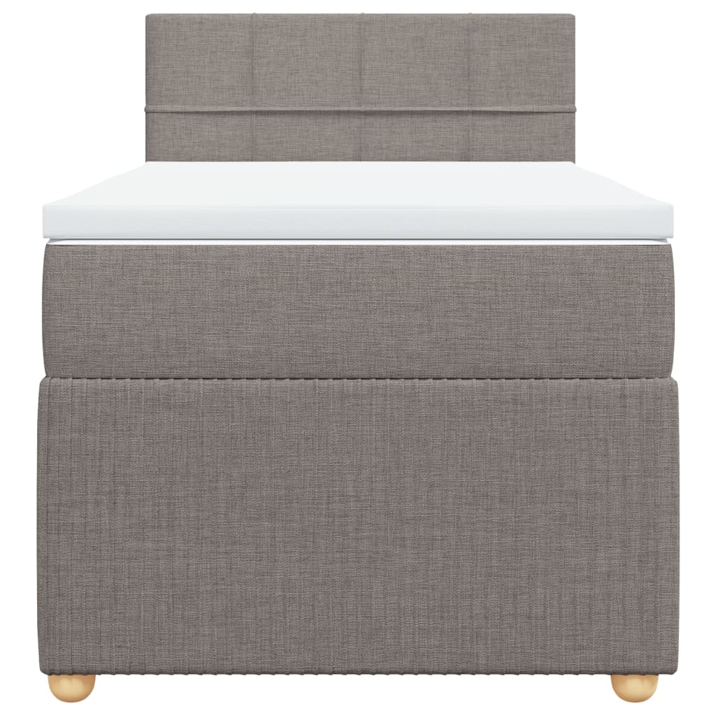 Boxspring met matras stof taupe 90x200 cm Bedden & bedframes | Creëer jouw Trendy Thuis | Gratis bezorgd & Retour | Trendy.nl