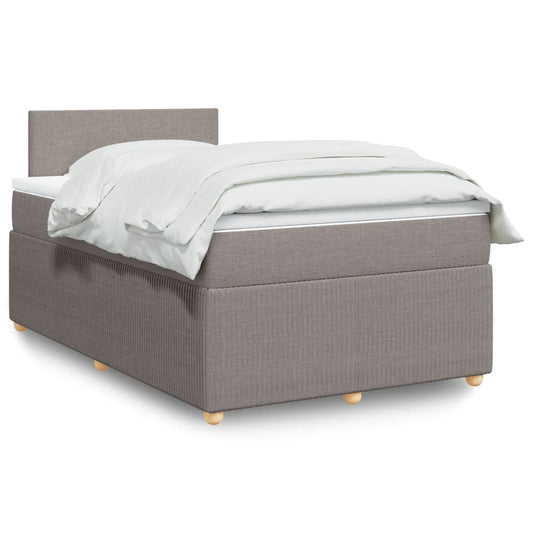 Boxspring met matras stof taupe 120x190 cm Bedden & bedframes | Creëer jouw Trendy Thuis | Gratis bezorgd & Retour | Trendy.nl