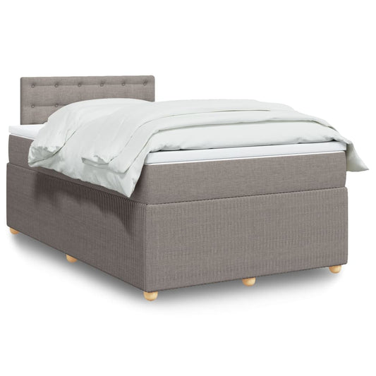 Boxspring met matras stof taupe 120x190 cm Bedden & bedframes | Creëer jouw Trendy Thuis | Gratis bezorgd & Retour | Trendy.nl