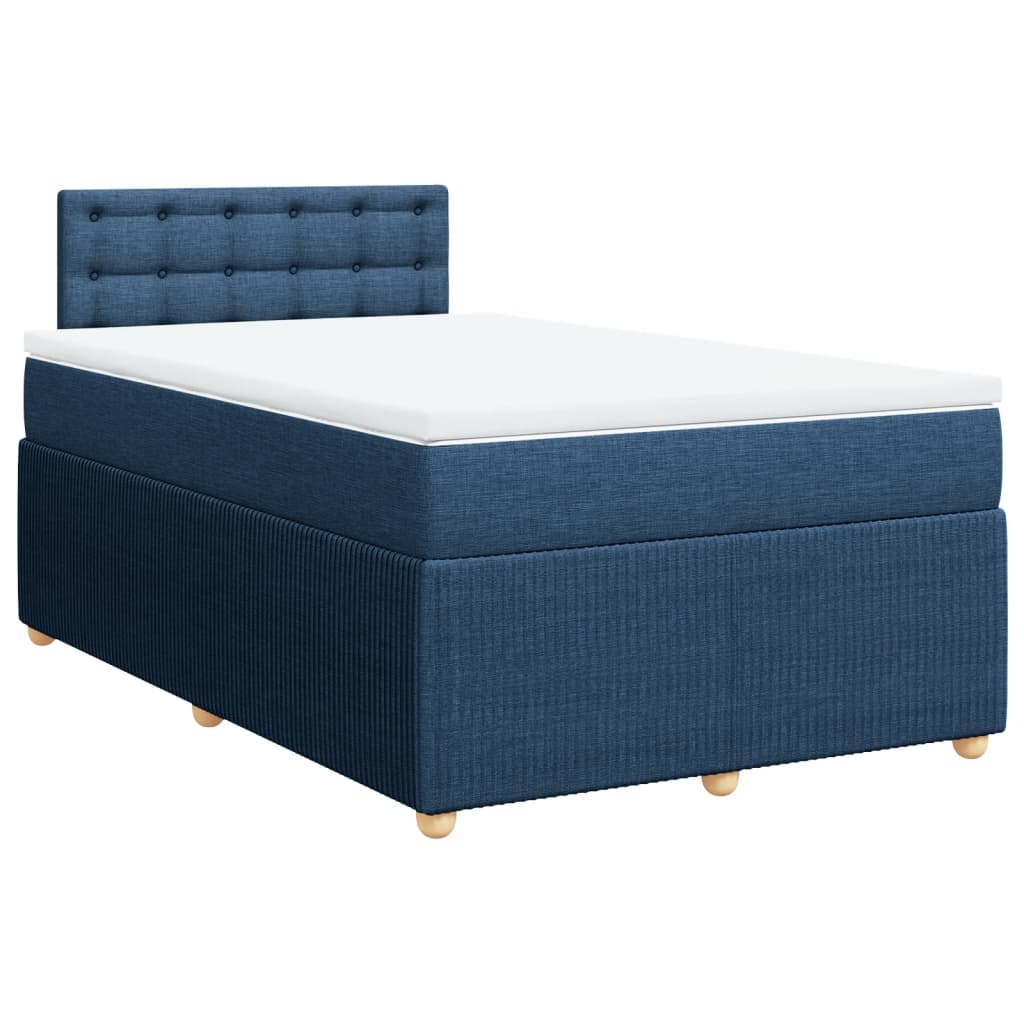 Boxspring met matras stof blauw 120x190 cm Bedden & bedframes | Creëer jouw Trendy Thuis | Gratis bezorgd & Retour | Trendy.nl