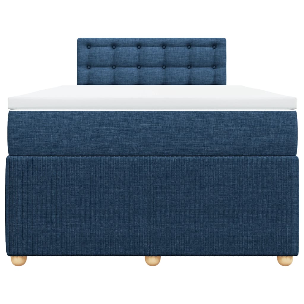 Boxspring met matras stof blauw 120x190 cm Bedden & bedframes | Creëer jouw Trendy Thuis | Gratis bezorgd & Retour | Trendy.nl