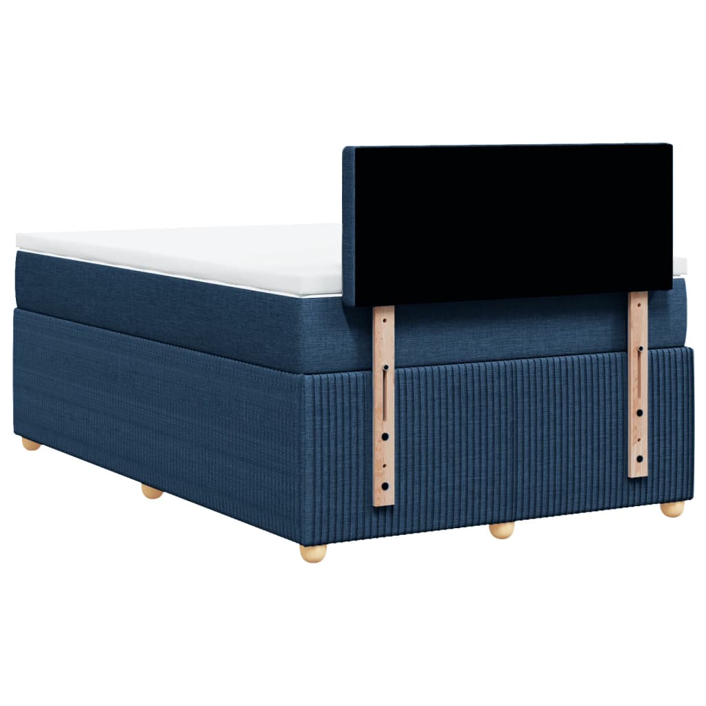 Boxspring met matras stof blauw 120x190 cm Bedden & bedframes | Creëer jouw Trendy Thuis | Gratis bezorgd & Retour | Trendy.nl