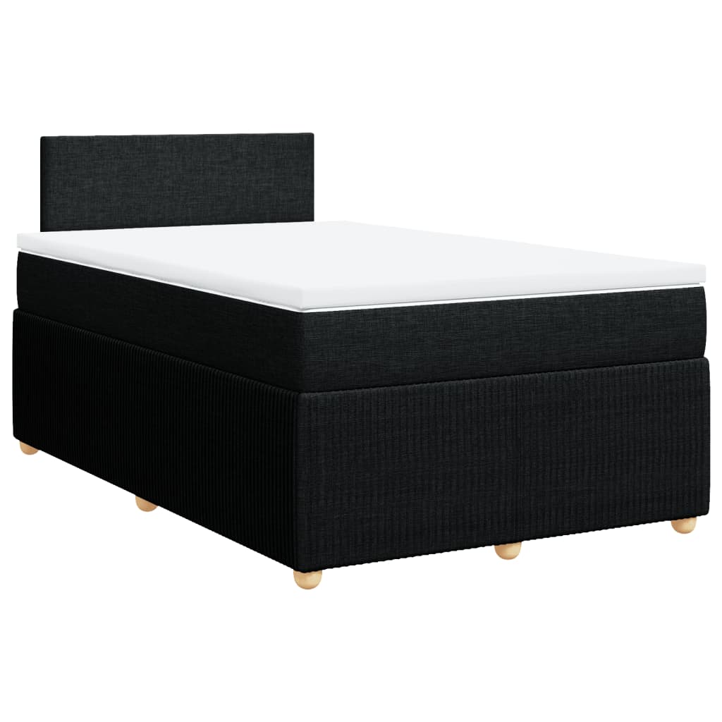 Boxspring met matras stof zwart 120x200 cm Bedden & bedframes | Creëer jouw Trendy Thuis | Gratis bezorgd & Retour | Trendy.nl