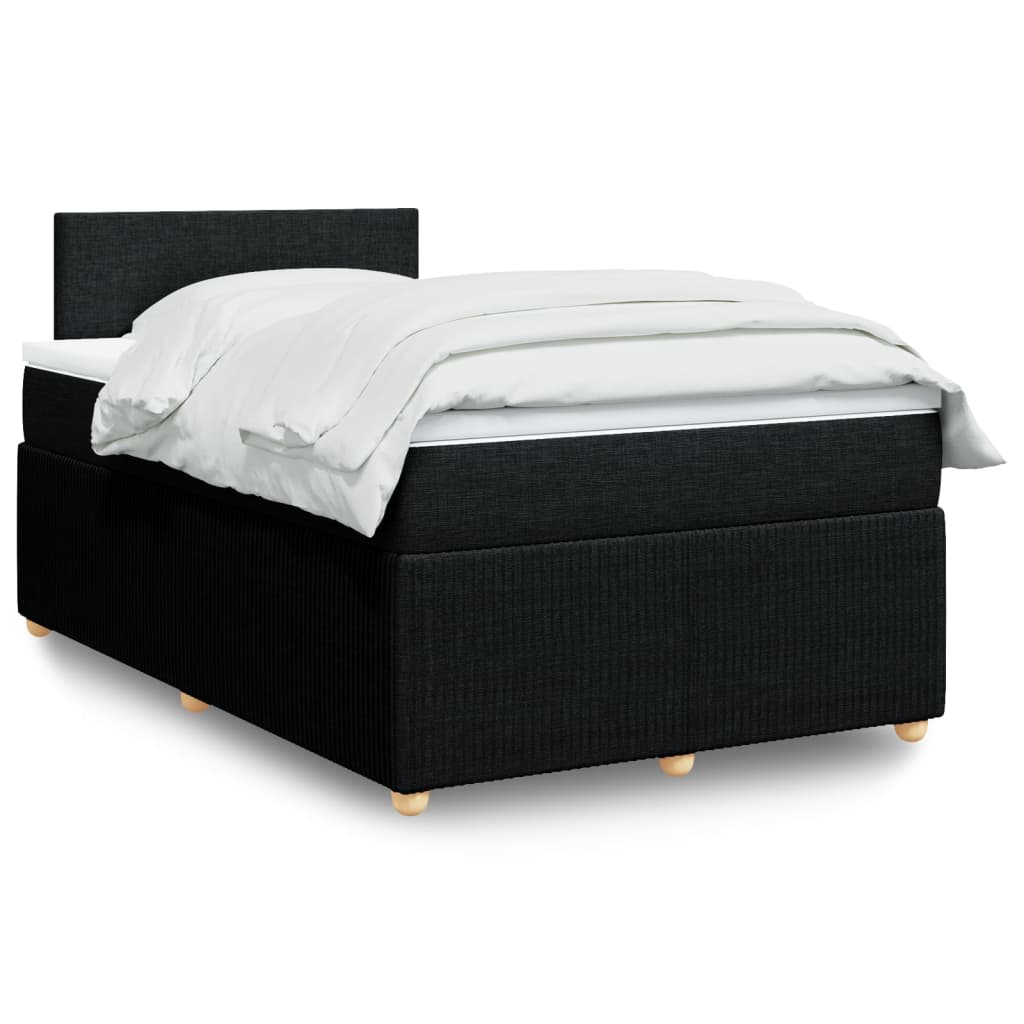 Boxspring met matras stof zwart 120x200 cm Bedden & bedframes | Creëer jouw Trendy Thuis | Gratis bezorgd & Retour | Trendy.nl