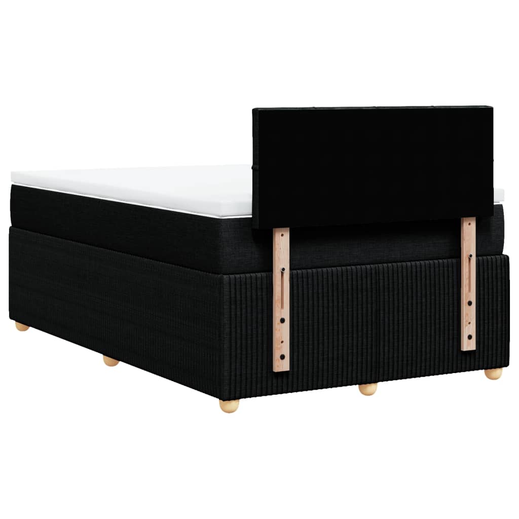 Boxspring met matras stof zwart 120x200 cm Bedden & bedframes | Creëer jouw Trendy Thuis | Gratis bezorgd & Retour | Trendy.nl