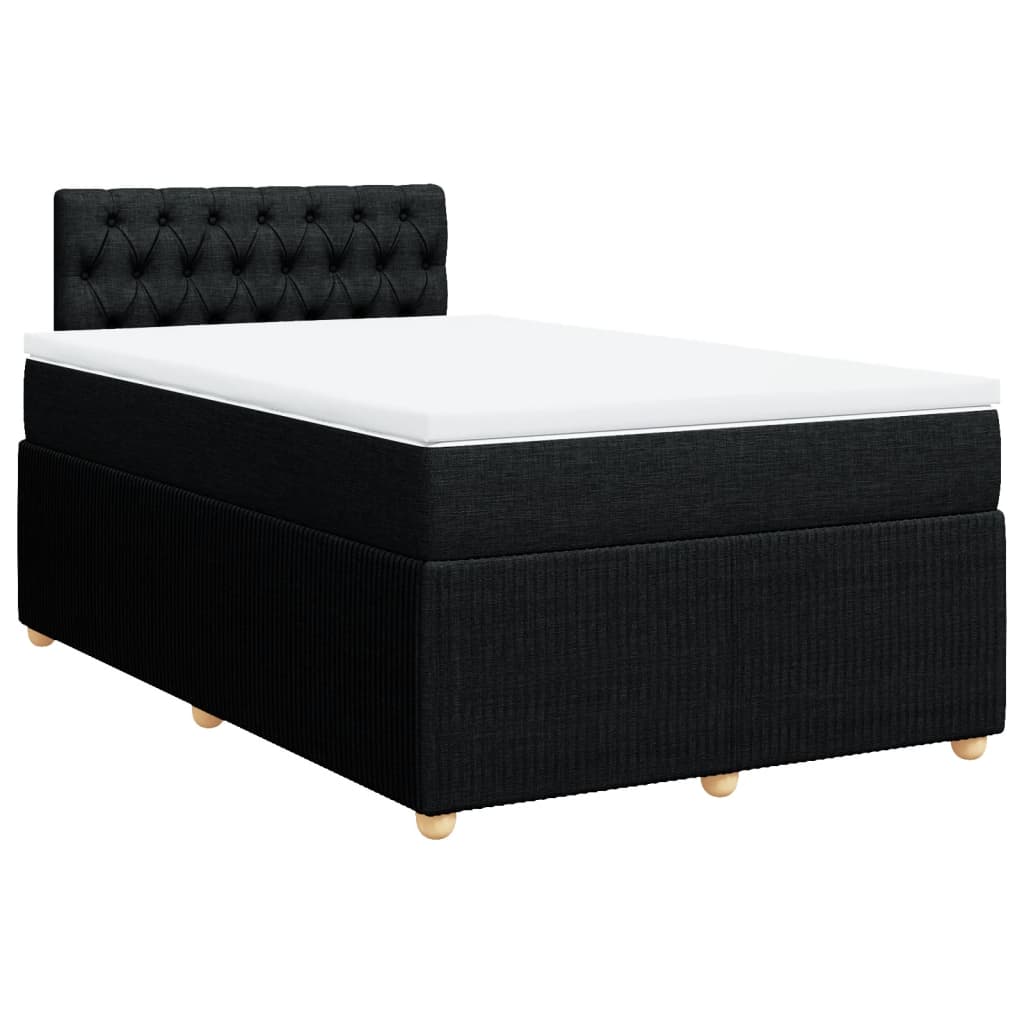 Boxspring met matras stof zwart 120x200 cm Bedden & bedframes | Creëer jouw Trendy Thuis | Gratis bezorgd & Retour | Trendy.nl