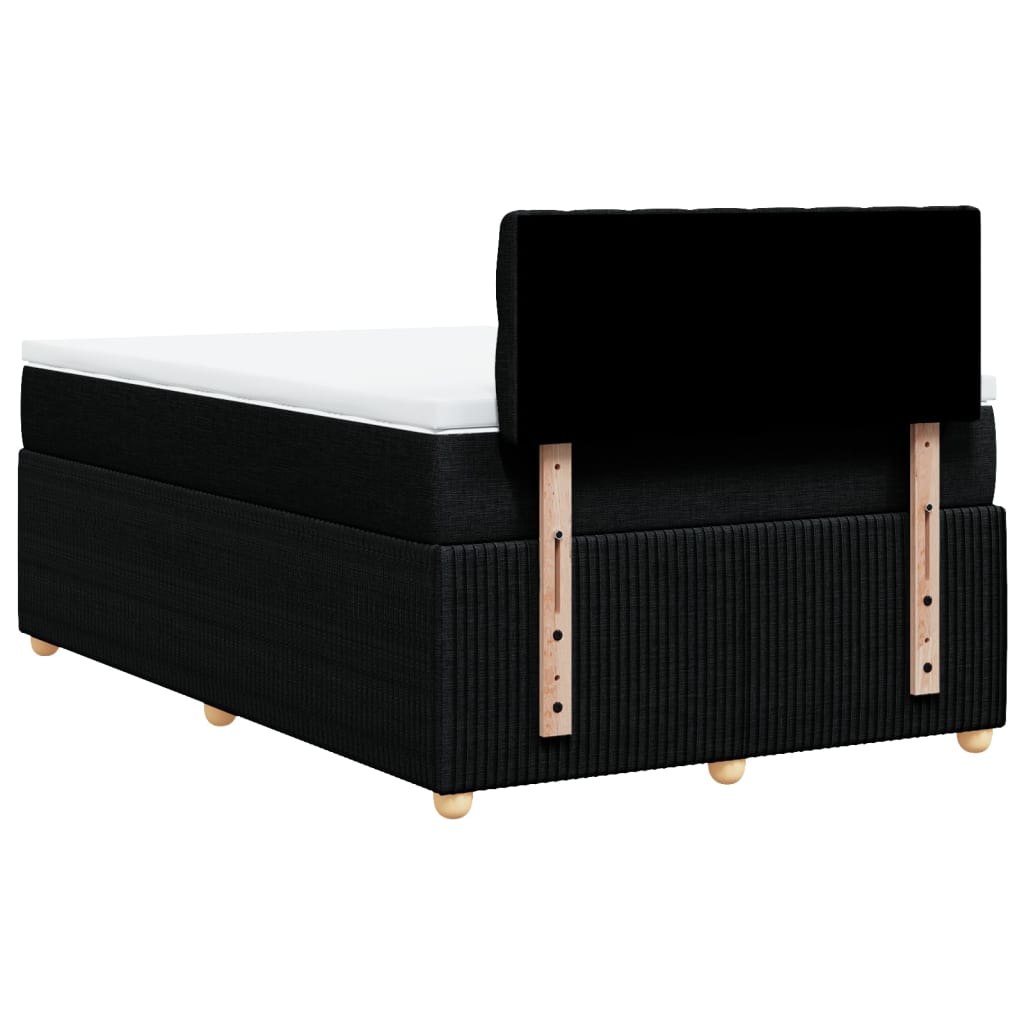 Boxspring met matras stof zwart 120x200 cm Bedden & bedframes | Creëer jouw Trendy Thuis | Gratis bezorgd & Retour | Trendy.nl