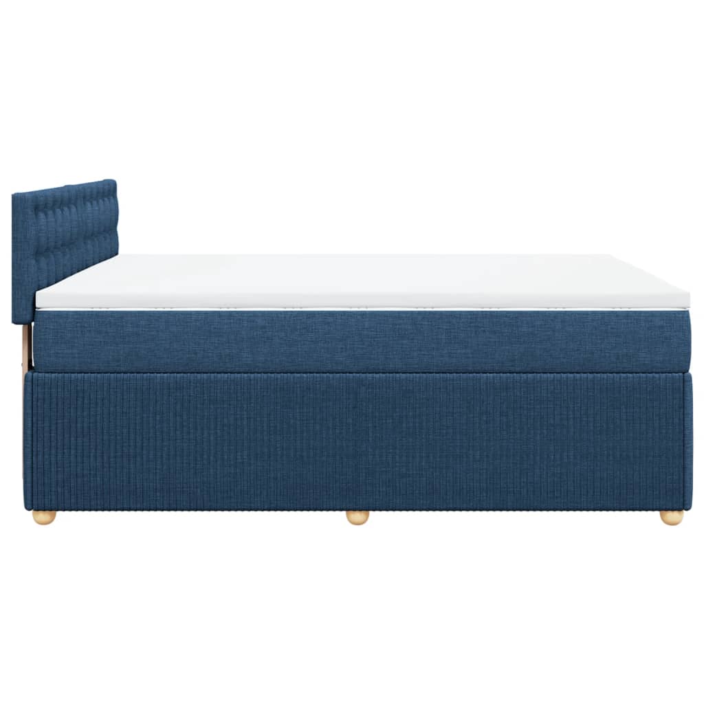 Boxspring met matras stof blauw 140x190 cm Bedden & bedframes | Creëer jouw Trendy Thuis | Gratis bezorgd & Retour | Trendy.nl