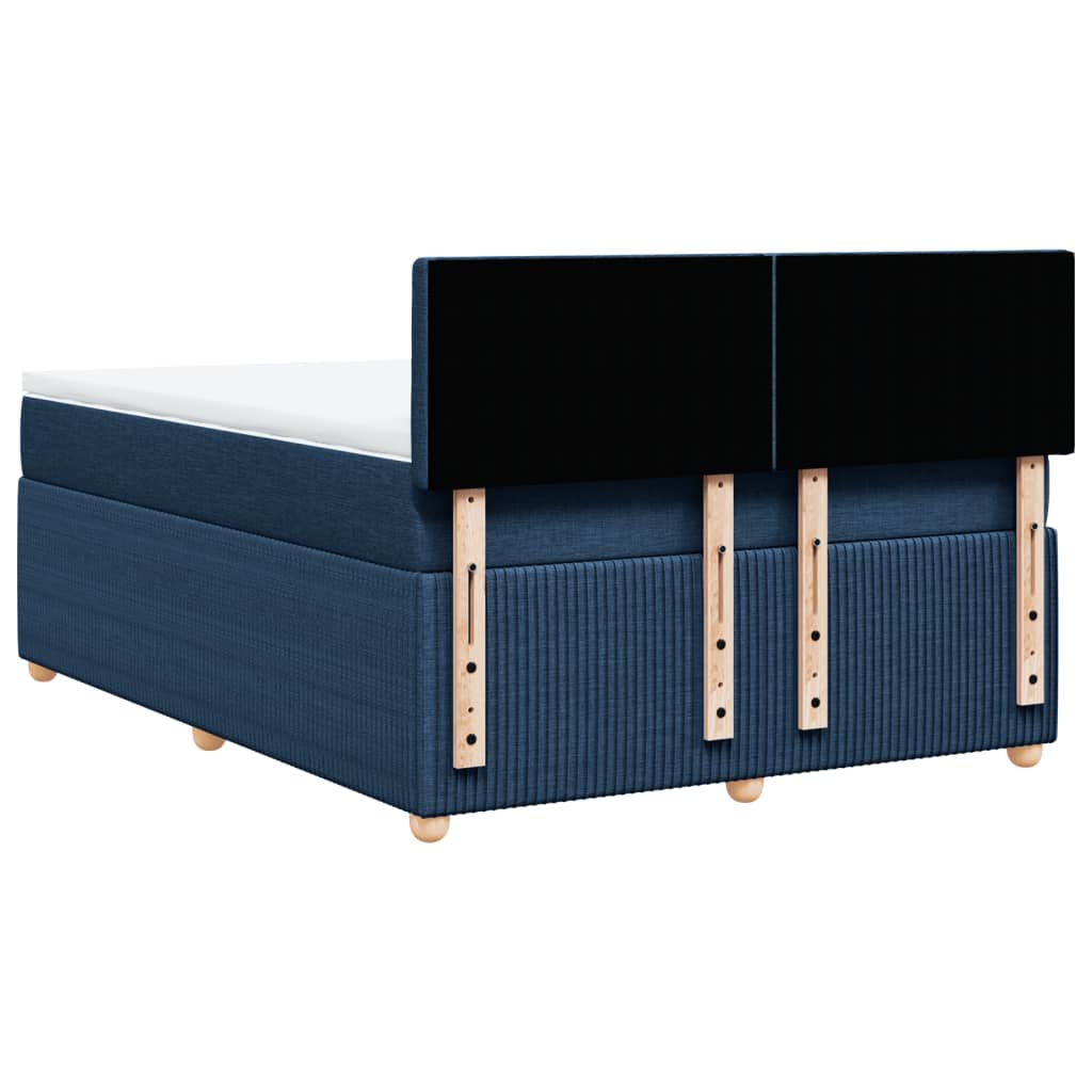 Boxspring met matras stof blauw 140x190 cm Bedden & bedframes | Creëer jouw Trendy Thuis | Gratis bezorgd & Retour | Trendy.nl