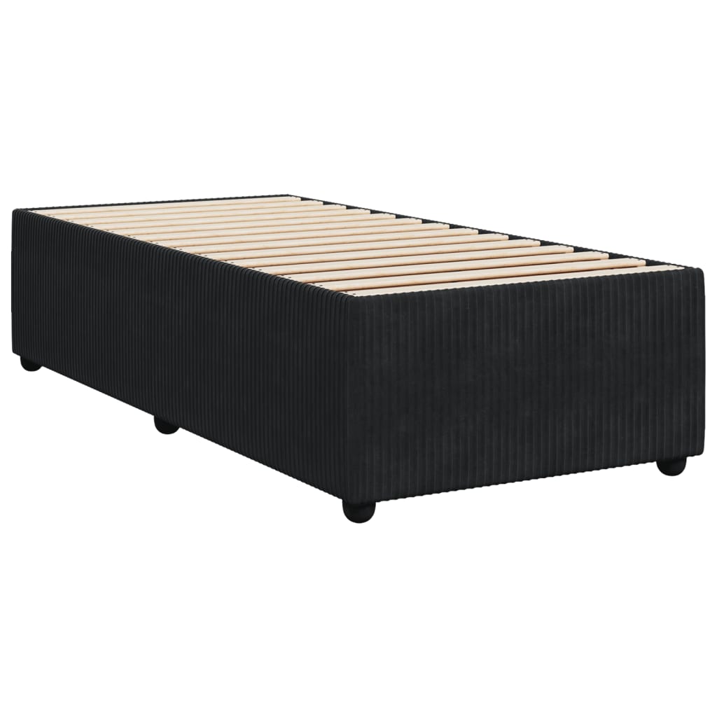 Boxspring met matras fluweel zwart 80x200 cm Bedden & bedframes | Creëer jouw Trendy Thuis | Gratis bezorgd & Retour | Trendy.nl