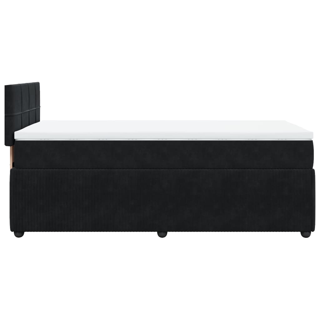 Boxspring met matras fluweel zwart 90x200 cm Bedden & bedframes | Creëer jouw Trendy Thuis | Gratis bezorgd & Retour | Trendy.nl