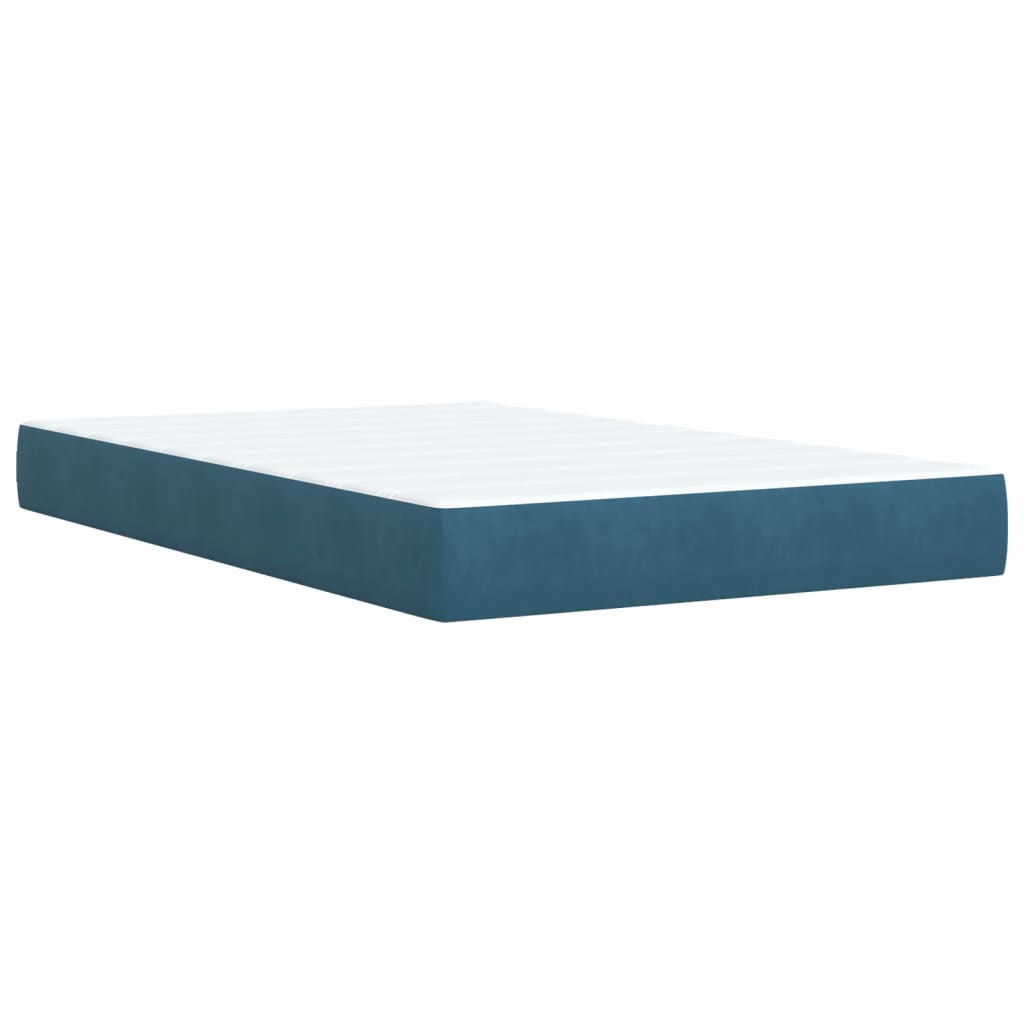 Boxspring met matras fluweel blauw 120x190 cm Bedden & bedframes | Creëer jouw Trendy Thuis | Gratis bezorgd & Retour | Trendy.nl