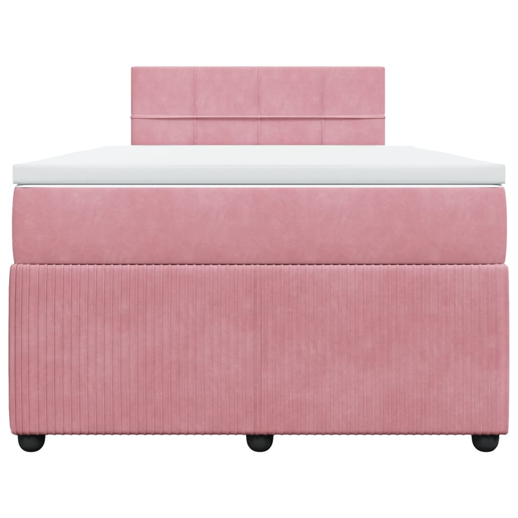 Boxspring met matras fluweel roze 120x190 cm Bedden & bedframes | Creëer jouw Trendy Thuis | Gratis bezorgd & Retour | Trendy.nl