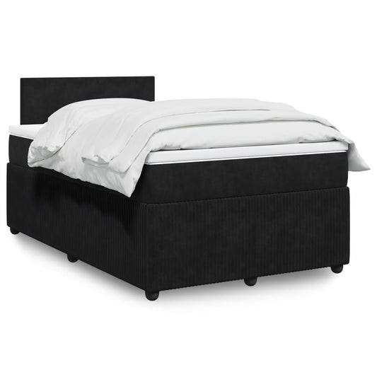 Boxspring met matras fluweel zwart 120x200 cm Bedden & bedframes | Creëer jouw Trendy Thuis | Gratis bezorgd & Retour | Trendy.nl