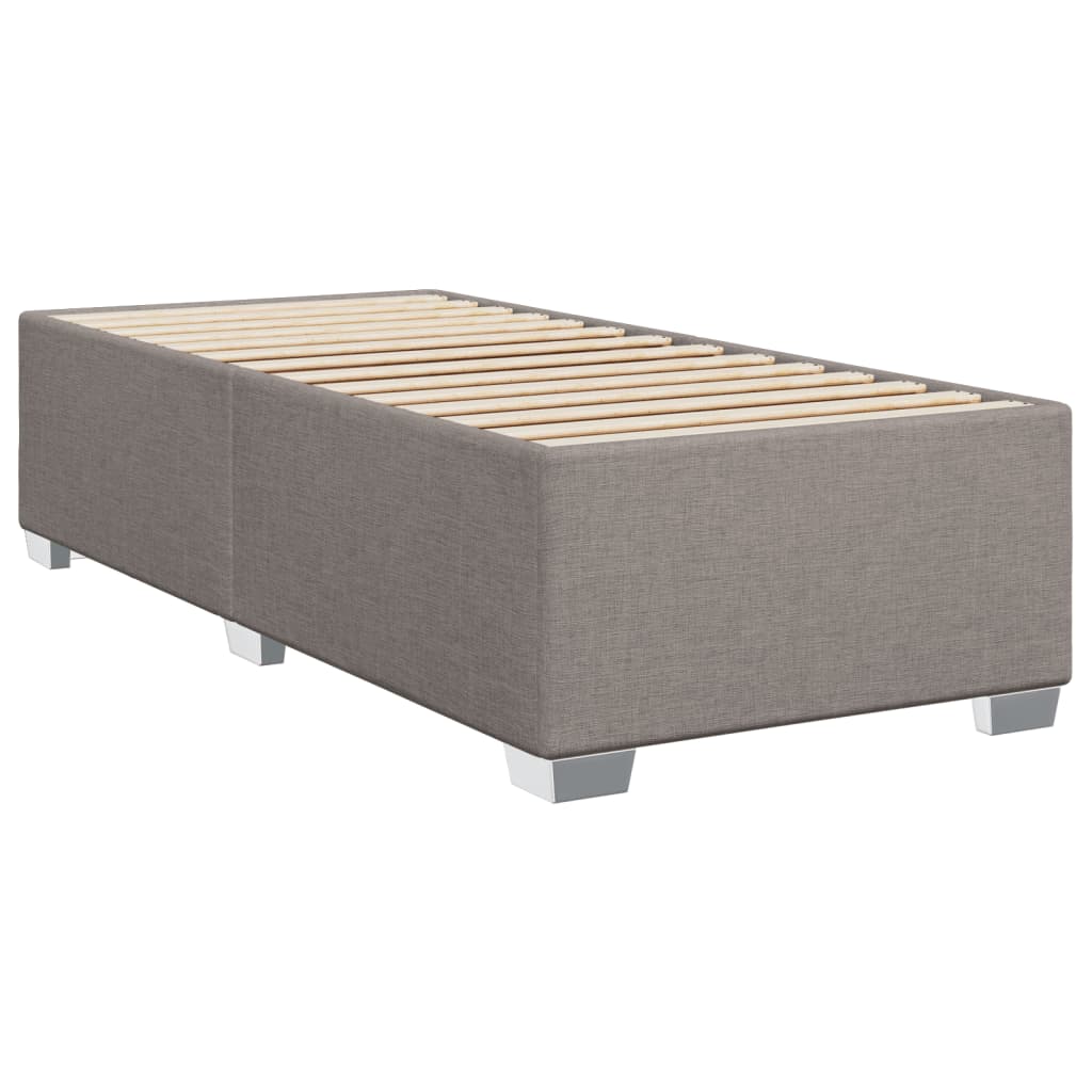 Boxspring met matras stof taupe 80x200 cm